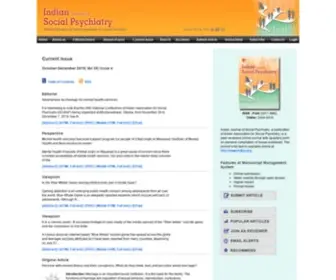 INDJSP.org(Indian Journal of Social Psychiatry) Screenshot