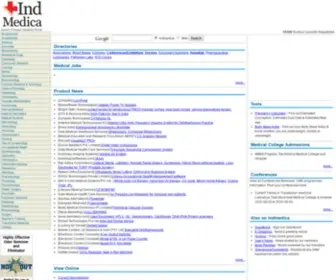 Indmedica.com(India's Premier Medical Portal) Screenshot