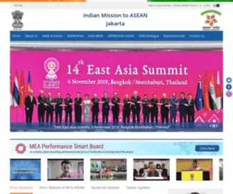 Indmissionasean.com(Indian Mission to ASEAN) Screenshot