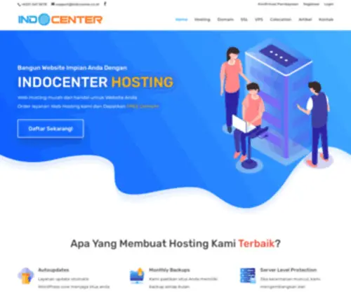 Indocenter.co.id(Hosting Indonesia) Screenshot