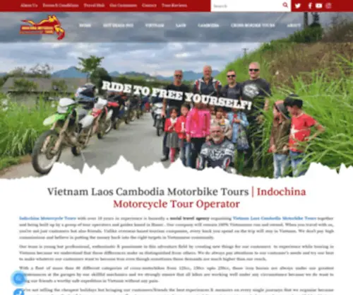 Indochinamotorbiketours.com(Vietnam Laos Cambodia Motorbike Tours) Screenshot