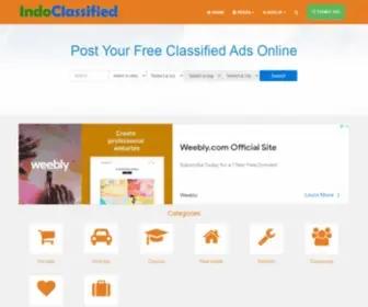 Indoclassified.com(Post your online free classified ads in India IndoClassified) Screenshot