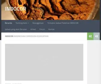 Indocor.org(Indonesian Corrosion Association) Screenshot