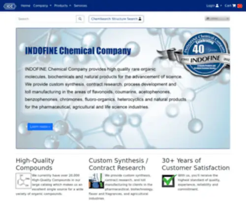 Indofinechemical.com(INDOFINE Chemical Company) Screenshot