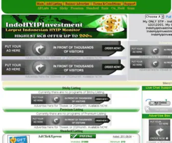 Indohyipinvestment.com(Largest Indonesian Monitor) Screenshot
