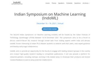 Indoml.in(Indian Symposium on Machine Learning) Screenshot