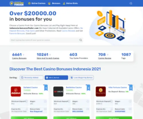 Indonesia-Bonusesfinder.com Screenshot