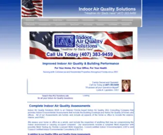 Indooairqualitysolutions.net(Florida and Orlando Indoor Air Quality and Mold Inspections) Screenshot