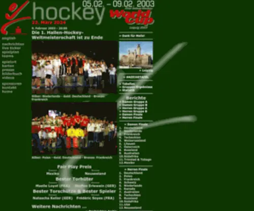 Indoor-Hockey-World-Cup.de(Indoor Hockey World Cup) Screenshot