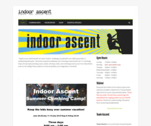 Indoorascent.com(Indoor Ascent) Screenshot