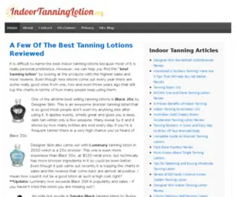 Indoortanninglotion.org(Indoor Tanning Lotion Reviews Plus Tanning Tips & Advice) Screenshot