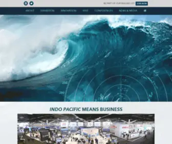 Indopacificexpo.com.au(INDO PACIFIC 2022 International Maritime Exposition) Screenshot