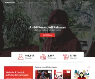 Indorelawan.org(Ubah niat baik jadi aksi baik hari ini) Screenshot
