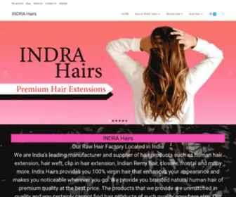 Indrahairs.com(Natural Human Hair Extension Factory in India) Screenshot