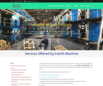 Indufitmachine.com(Industrial Services Company) Screenshot