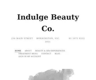 Indulgebeautyco.com.au(Indulge Beauty Co) Screenshot