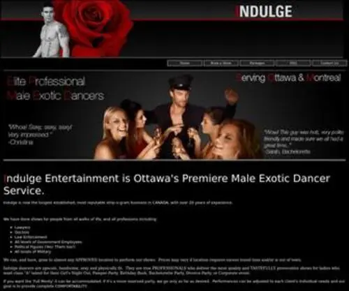 IndulgeexotiCDancers.com(Ottawa's Premier Exotic Dance Service) Screenshot