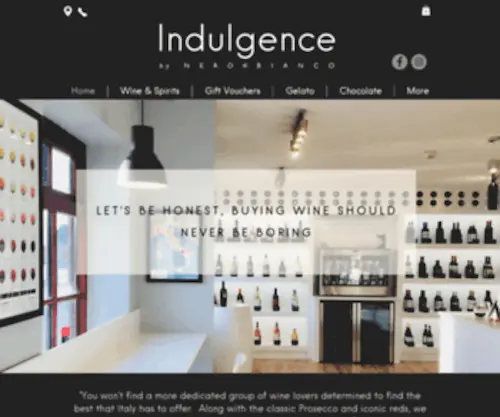 Indulgenceshop.co.uk(Indulgence by Nero e Bianco) Screenshot