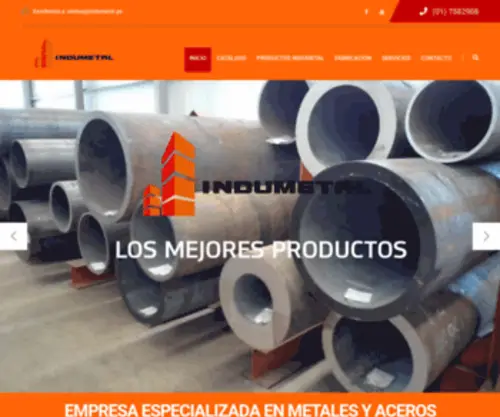 Indumetal.pe(Empresa especializada en metales y aceros en Lima. Informes) Screenshot