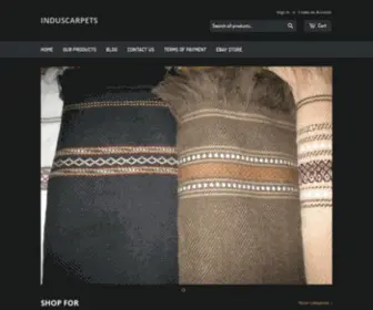 Induscarpets.com(Afghan shawls) Screenshot