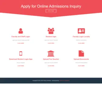 Induscms.com(Indus University Portal) Screenshot