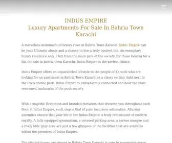 Indusempire.com(Luxury Flats & Apartments For Sale In Bahria Town Karachi) Screenshot