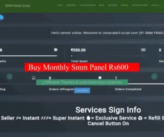 Indusrabbit-Script.com(Buy Indusrabbit Smm Panel Script Advanced With Api Facth Refill Drip Feed) Screenshot