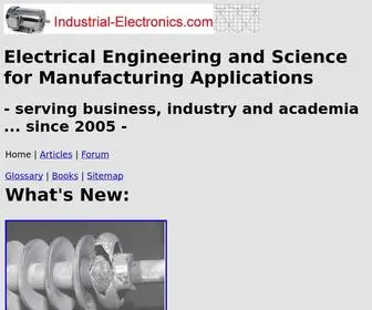 Industrial-Electronics.com(Industrial Electronics Information for Manufacturing Applications) Screenshot