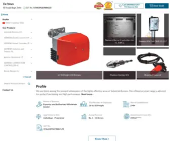 Industrialburner.co.in(De Novo) Screenshot