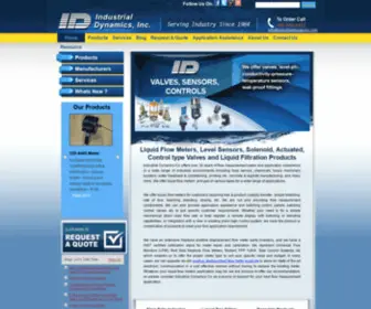 Industrialdynamics.com(Liquid Flow Meters & Flow Measurement Products) Screenshot