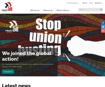 Industriall-Union.org(IndustriALL) Screenshot