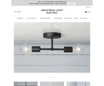 Industriallightelectric.com(Modern industrial style lights) Screenshot