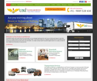 Industrialpackersandmovers.com(Uni Packers and Movers) Screenshot