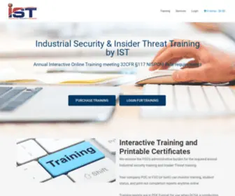 Industrialsecuritytraining.com(Industrial Security & Insider Threat Training) Screenshot