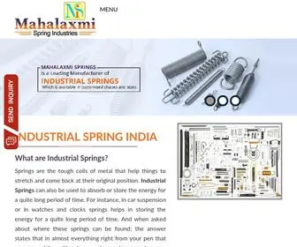 Industrialspringindia.com(Mahalaxmi Spring Industries) Screenshot