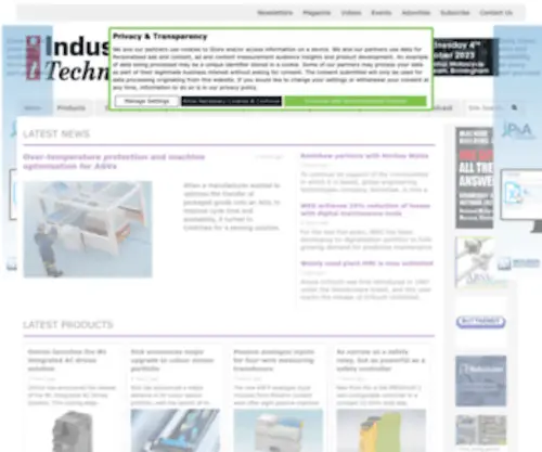 Industrialtechnology.co.uk(Industrial technology) Screenshot