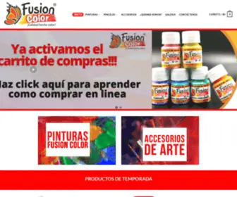 Industriasfusioncolor.com(Venta de pinturas y accesorios para arte y manualidades) Screenshot