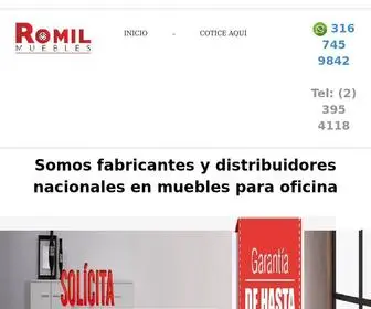 Industriasromil.co(▷ Muebles para oficina en Cali Bogotá Pasto Popayán Pereira) Screenshot