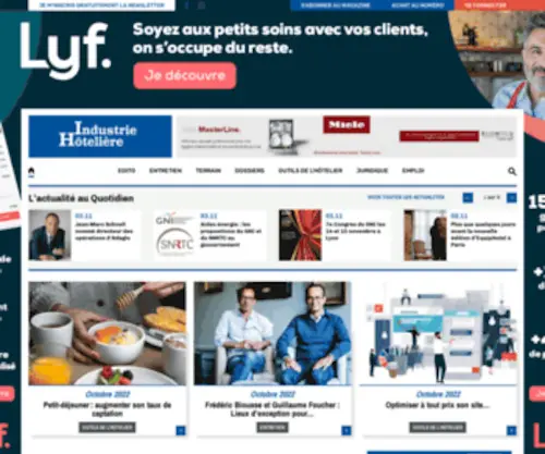 Industrie-Hoteliere.com(Industrie Hôtelière) Screenshot