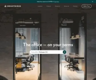 Industriousoffice.com(Coworking & Private Office Space) Screenshot