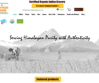 Indusvalleyorganic.com(Indian Grocery Online in USA) Screenshot