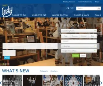 Indy.org(Official Tourism Site of Indianapolis) Screenshot