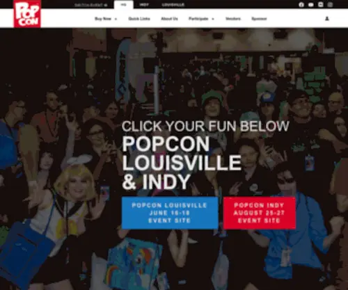 Indypopcon.com(PopCon HQ) Screenshot