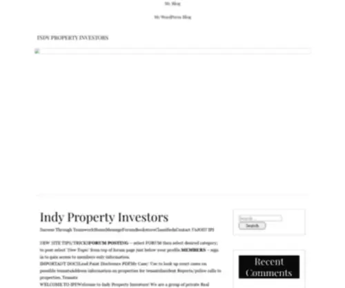 Indypropertyinvestors.com(My Blog) Screenshot