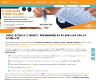 Inead.fr(INEAD dispense plus de 60 formations supérieures en e) Screenshot