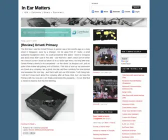 Inearmatters.net(In Ear Matters) Screenshot