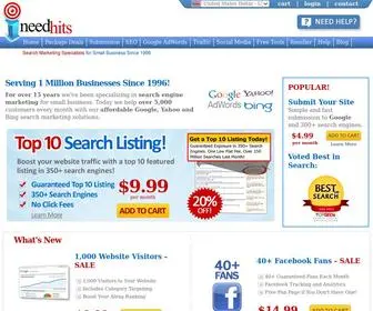 Ineedhits.com(Search engine marketing) Screenshot