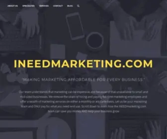 Ineedmarketing.com(Your #1 source for marketing consultations and resources) Screenshot