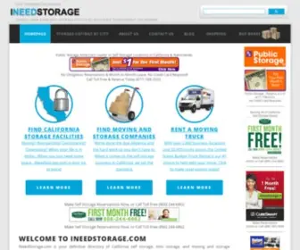 Ineedstorage.com(Self Storage) Screenshot