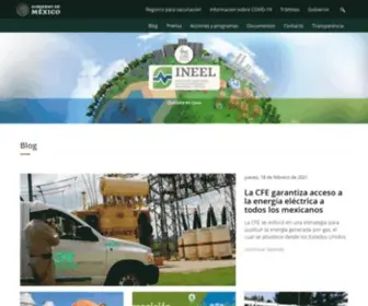 Ineel.mx(Instituto Nacional de Electricidad y Energías Limpias) Screenshot